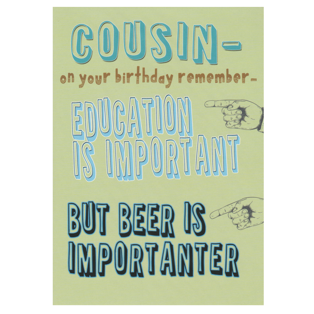 Birthday Card Cousin EDUCATION