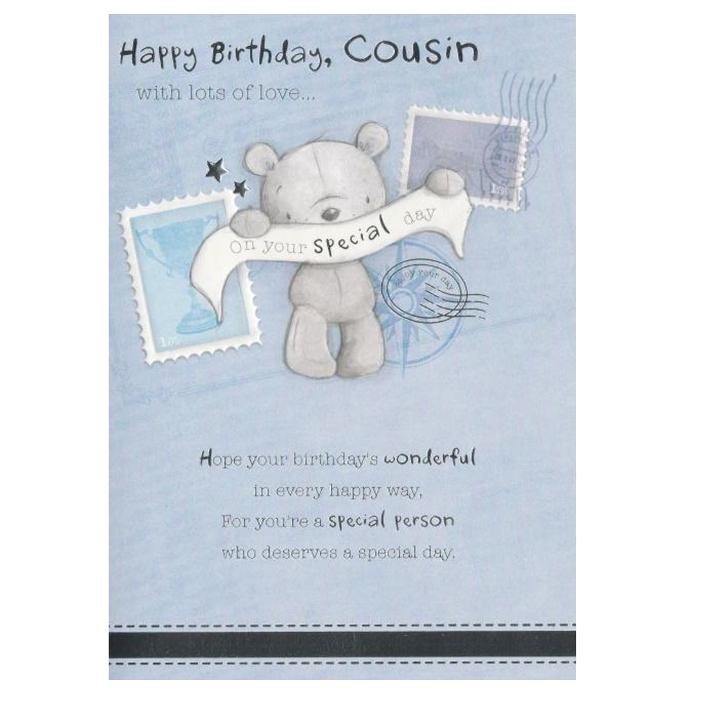 Birthday Card Cousin Stamps