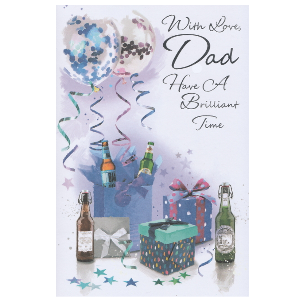 Birthday Card Dad Bottles Gifts