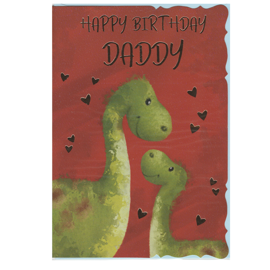 Birthday Card Daddy Dinosaur