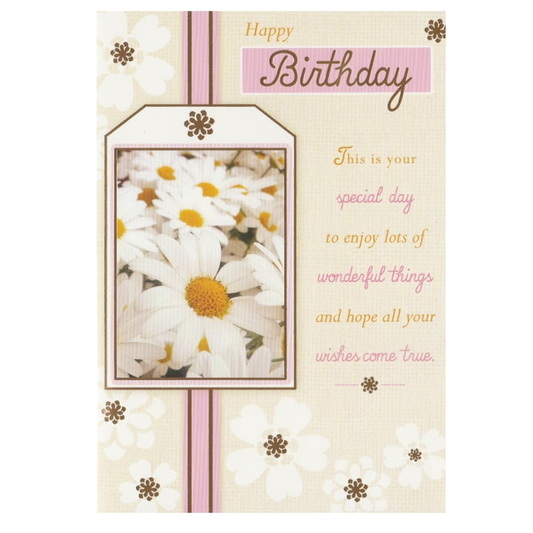 Birthday Card Daisies