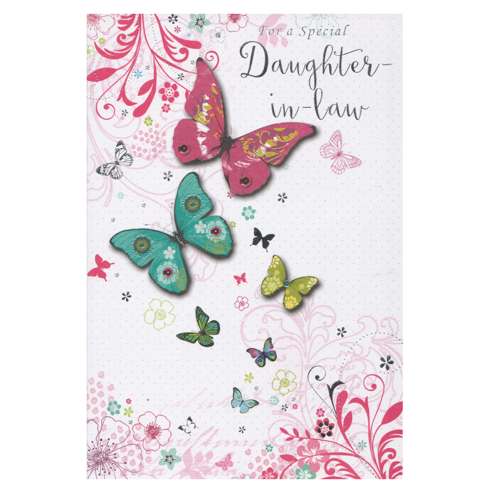 Birthday Card Daughter In Law Butterflies