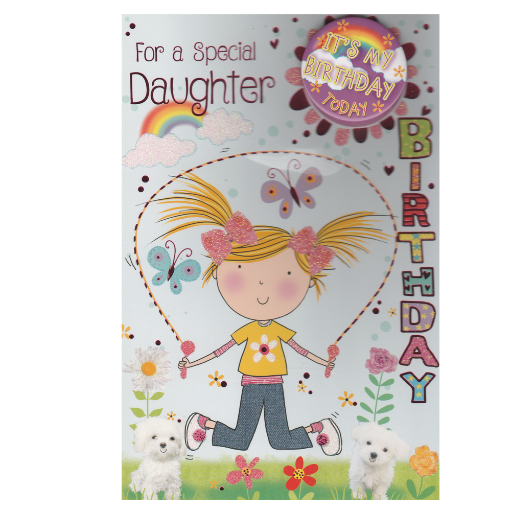 Birthday Card Daughter With Badge