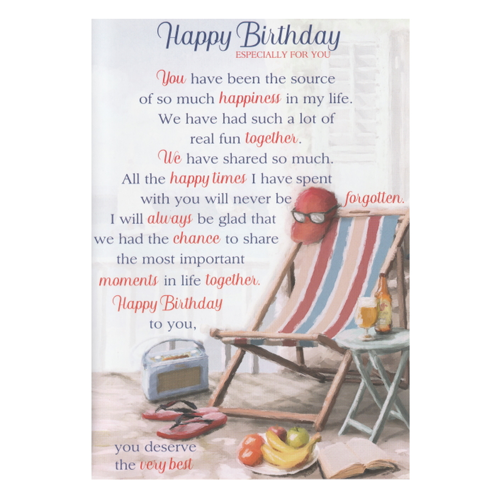 Birthday Card Deck Chair