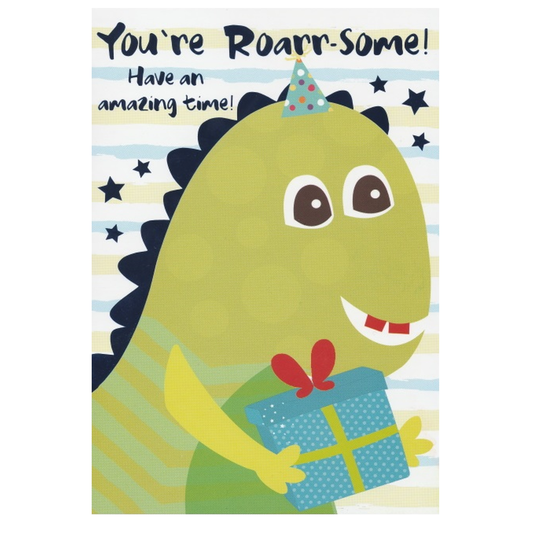 Birthday Card Dinosaur & Gift