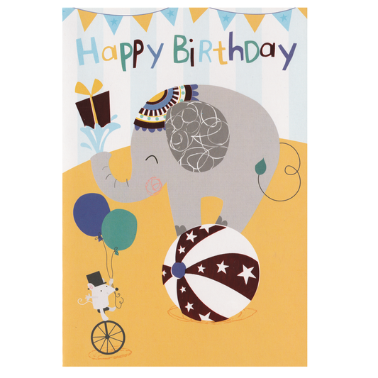 Birthday Card Elephant Mouse