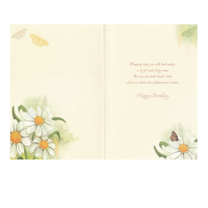 Birthday Card English Daisy