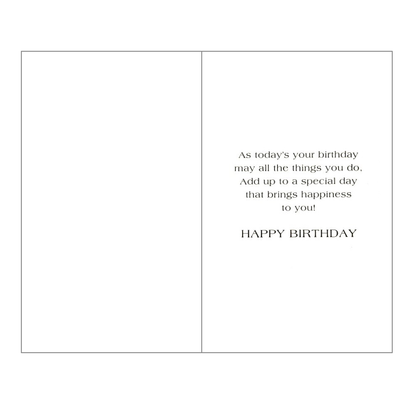 Birthday Card Enjoy Your Day Purple