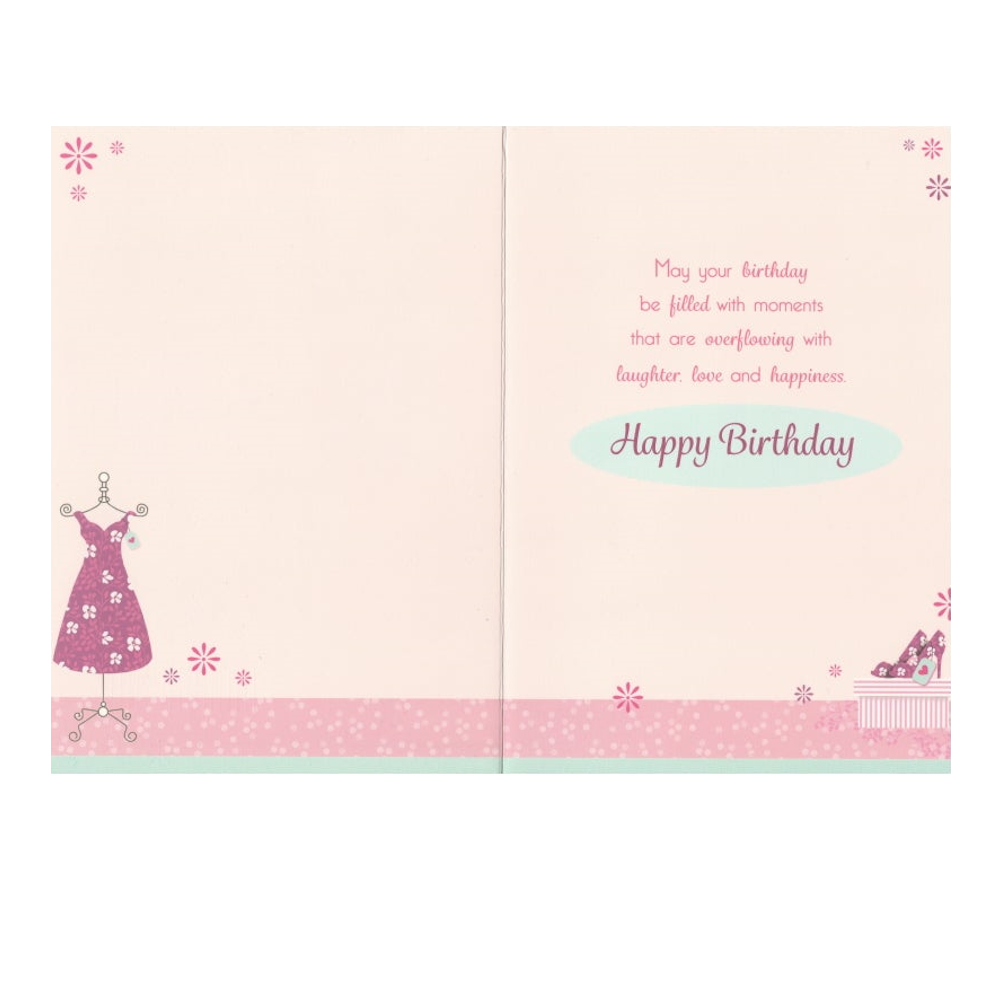 Birthday Card Flowered Dress