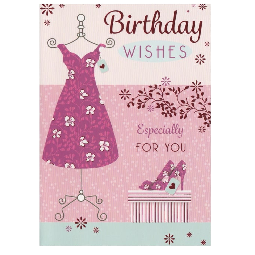 Birthday Card Flowered Dress