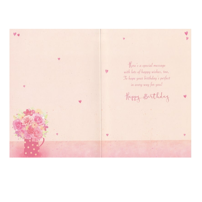 Birthday Card Flowers In Spotted Jug