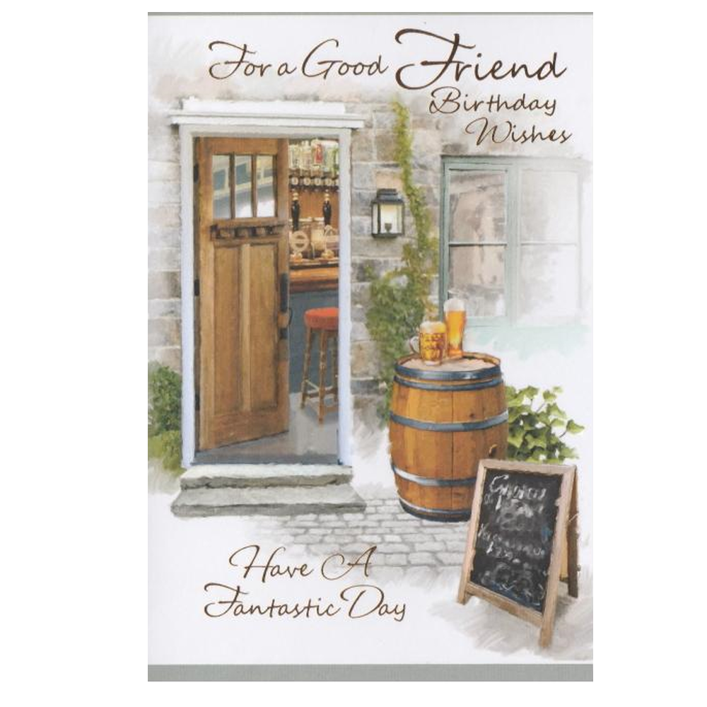 Birthday Card Friend Barrel