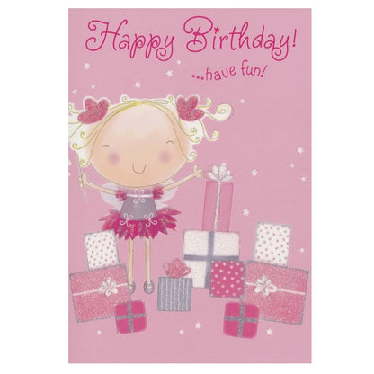 Birthday Card Girl Presents