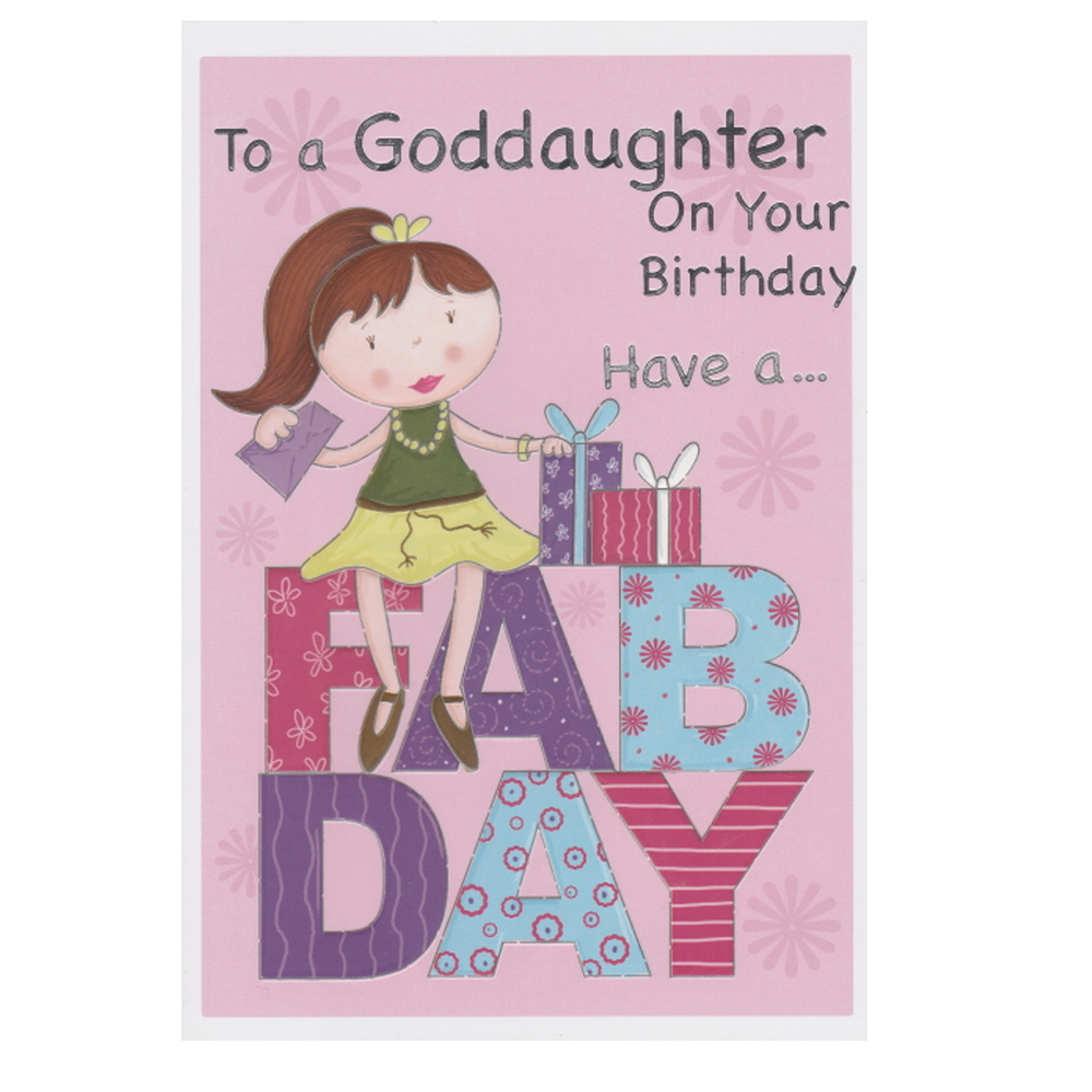 Birthday Card Goddaughter Fab Day