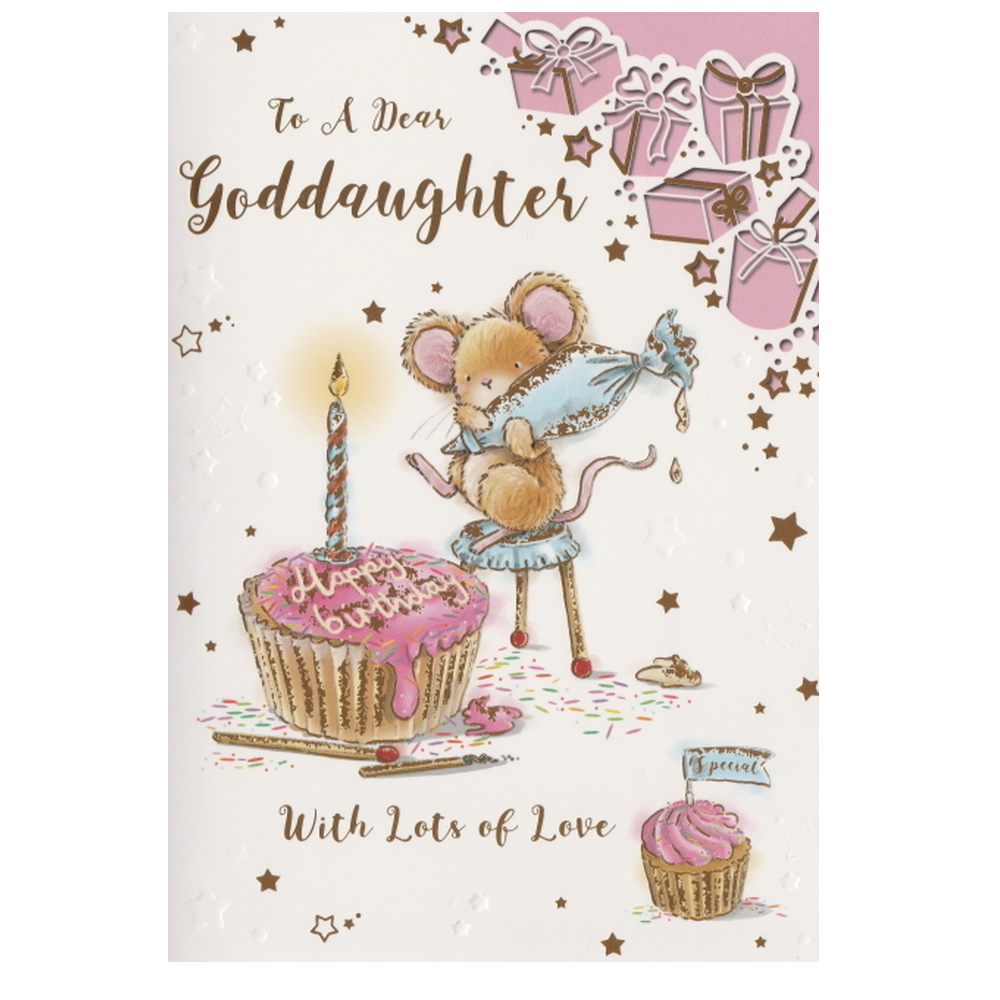 Birthday Card Goddaughter Mouse