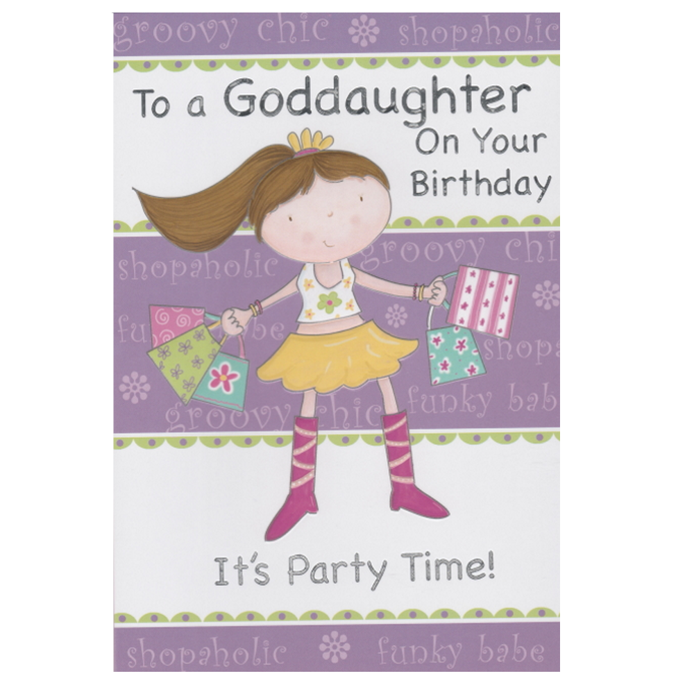 Birthday Card Goddaughter Party Time