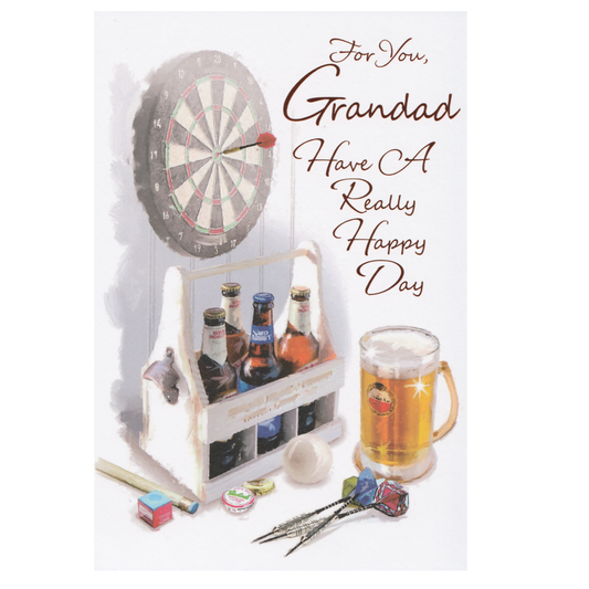 Birthday Card Grandad Darts