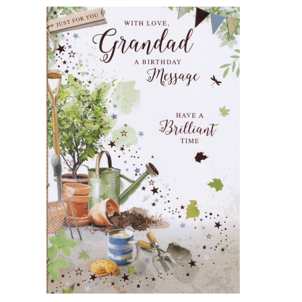 Birthday Card Grandad Gardening