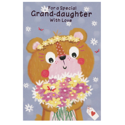 Birthday Card Granddaughter Bear