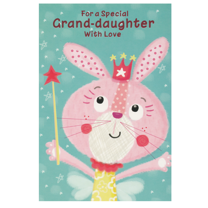 Birthday Card Granddaughter Rabbit