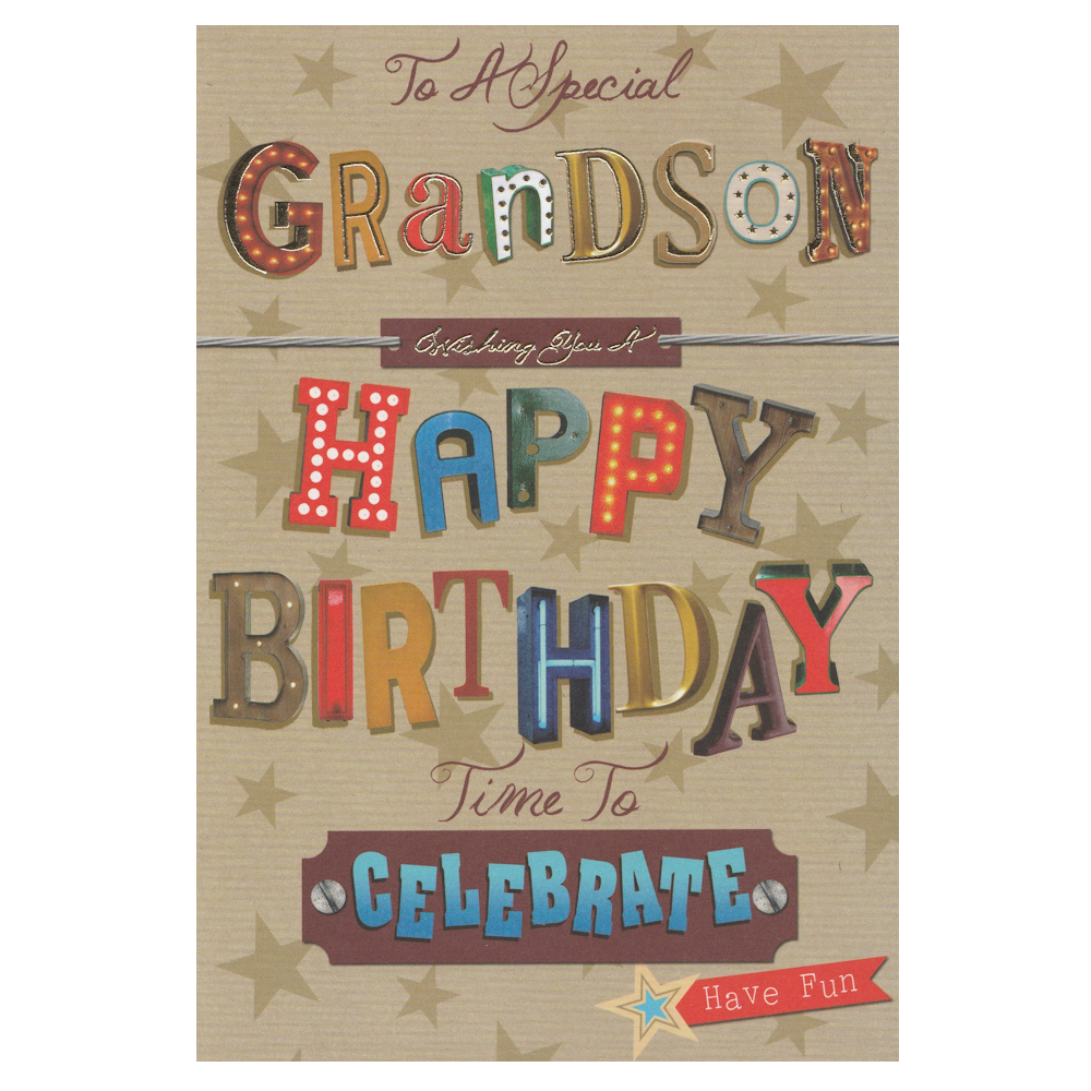 Birthday Card Grandson Celebrate