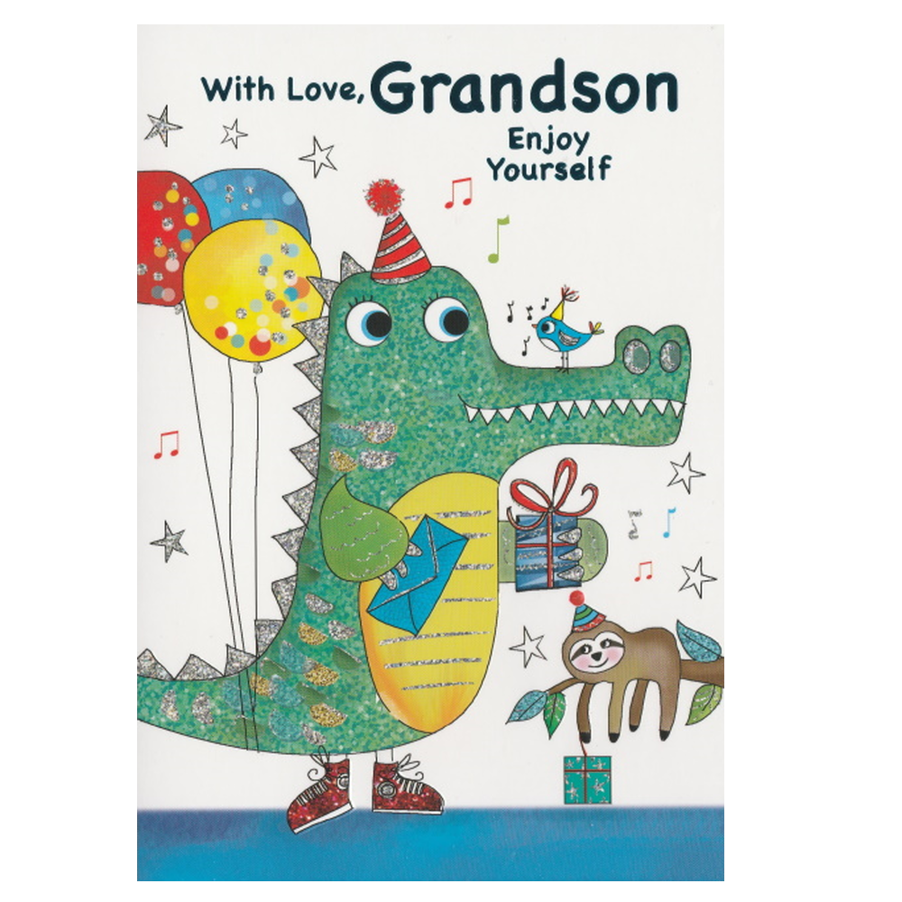 Birthday Card Grandson Crocodile