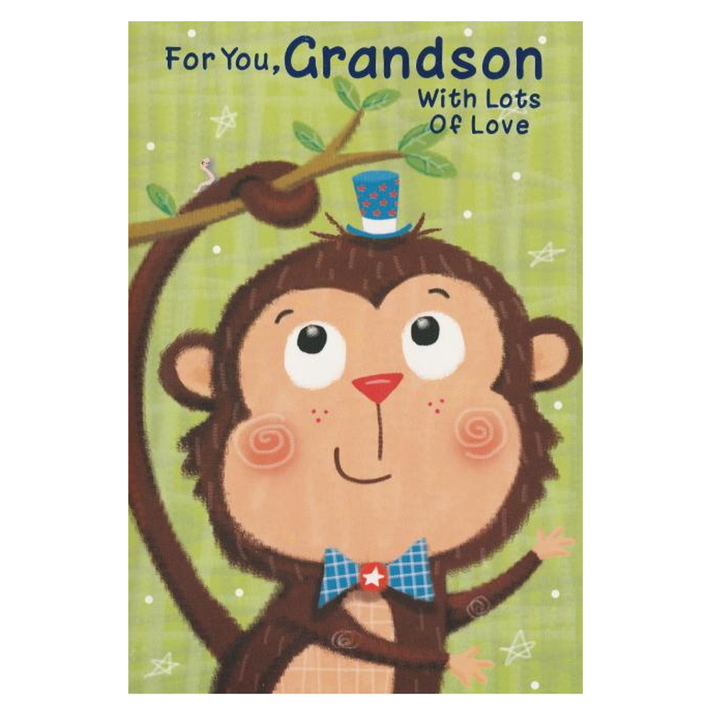 Birthday Card Grandson Monkey