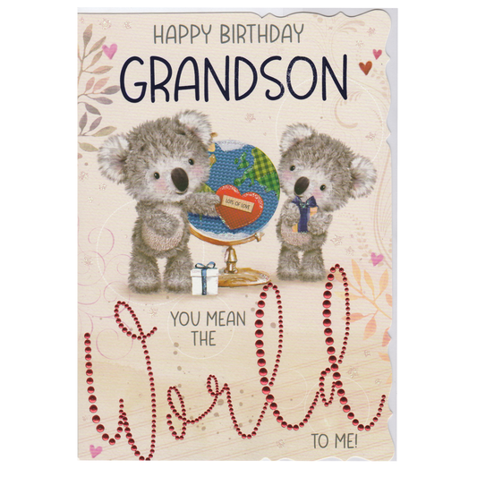 Birthday Card Grandson World