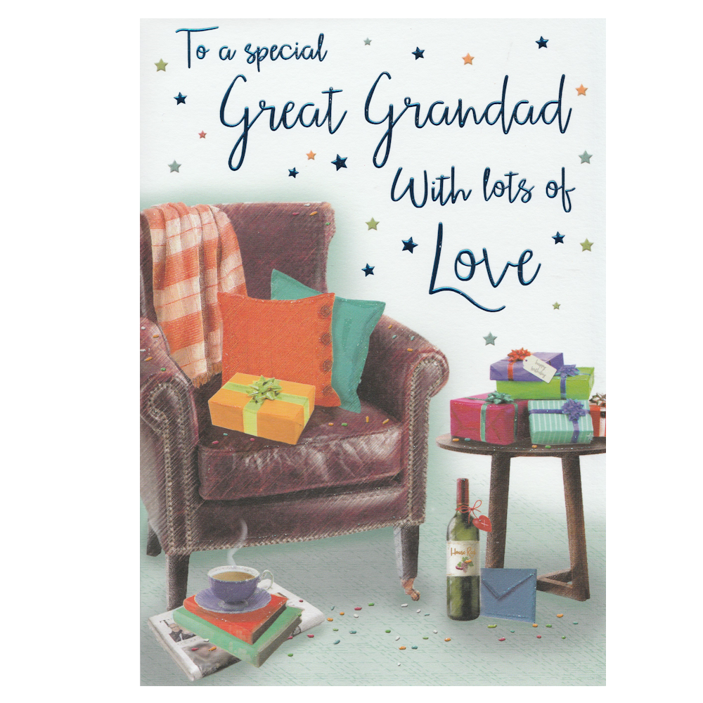 Birthday Card Great Grandad Chair