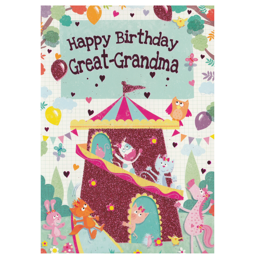 Birthday Card Great Grandma Helter Skelter