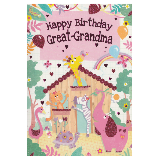 Birthday Card Great Grandma Zoo