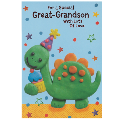 Birthday Card Great Grandson Dinosaur