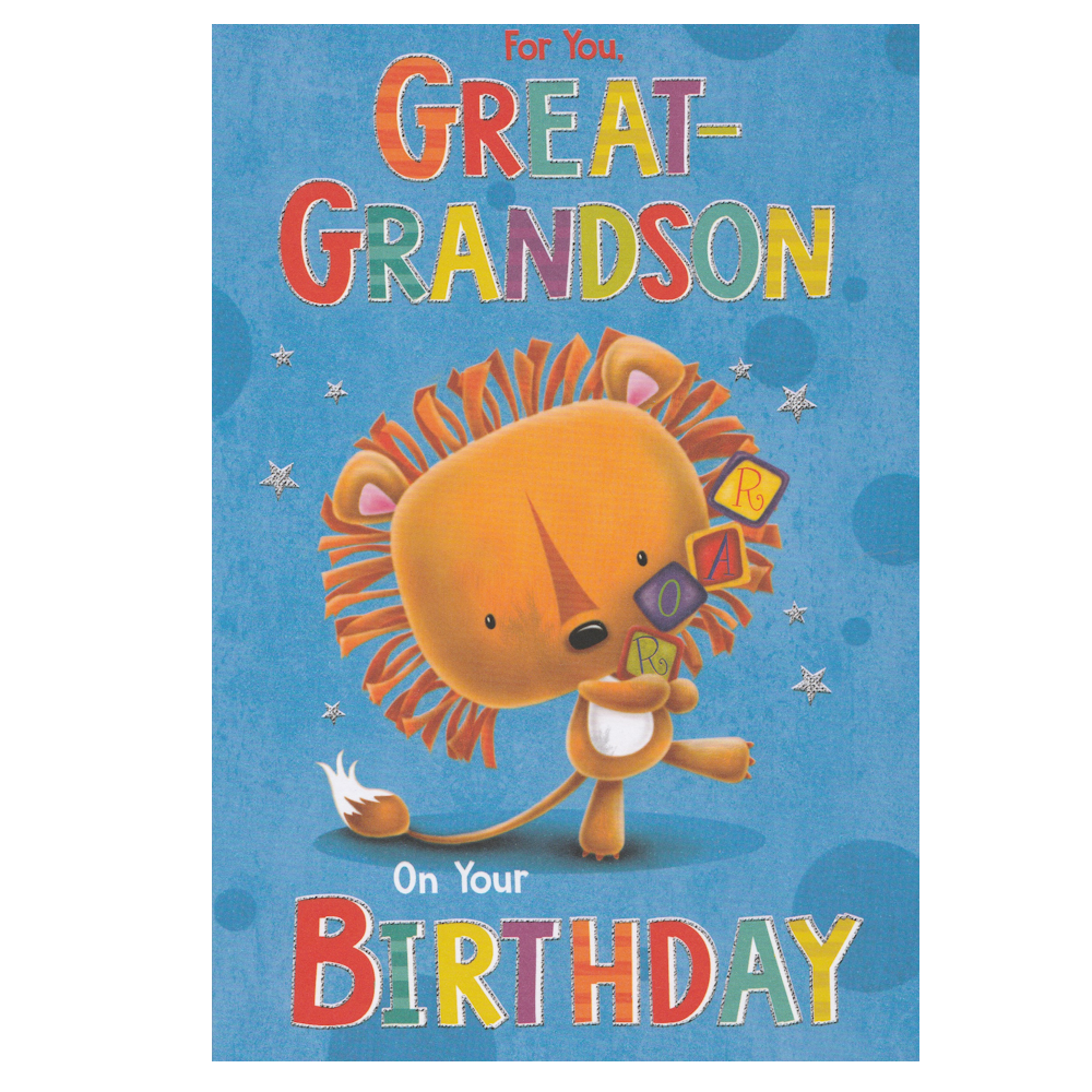 Birthday Card Great Grandson Roar