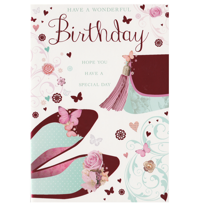 Birthday Card Handbag & Shoes