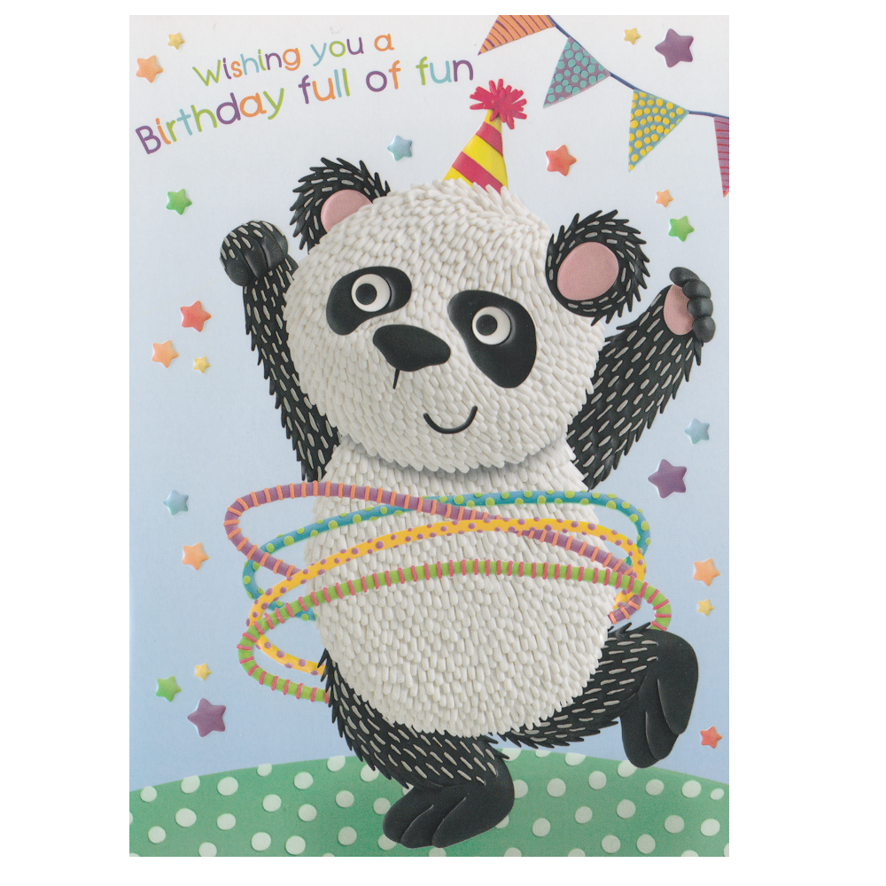 Birthday Card Hula Hoop Panda