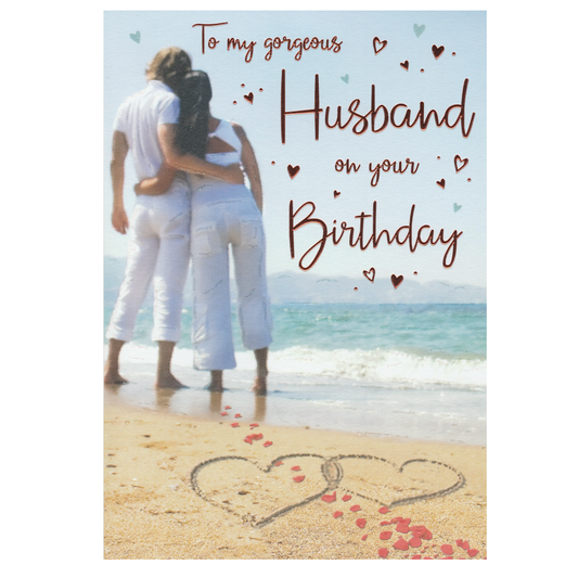 Birthday Card Husband Beach