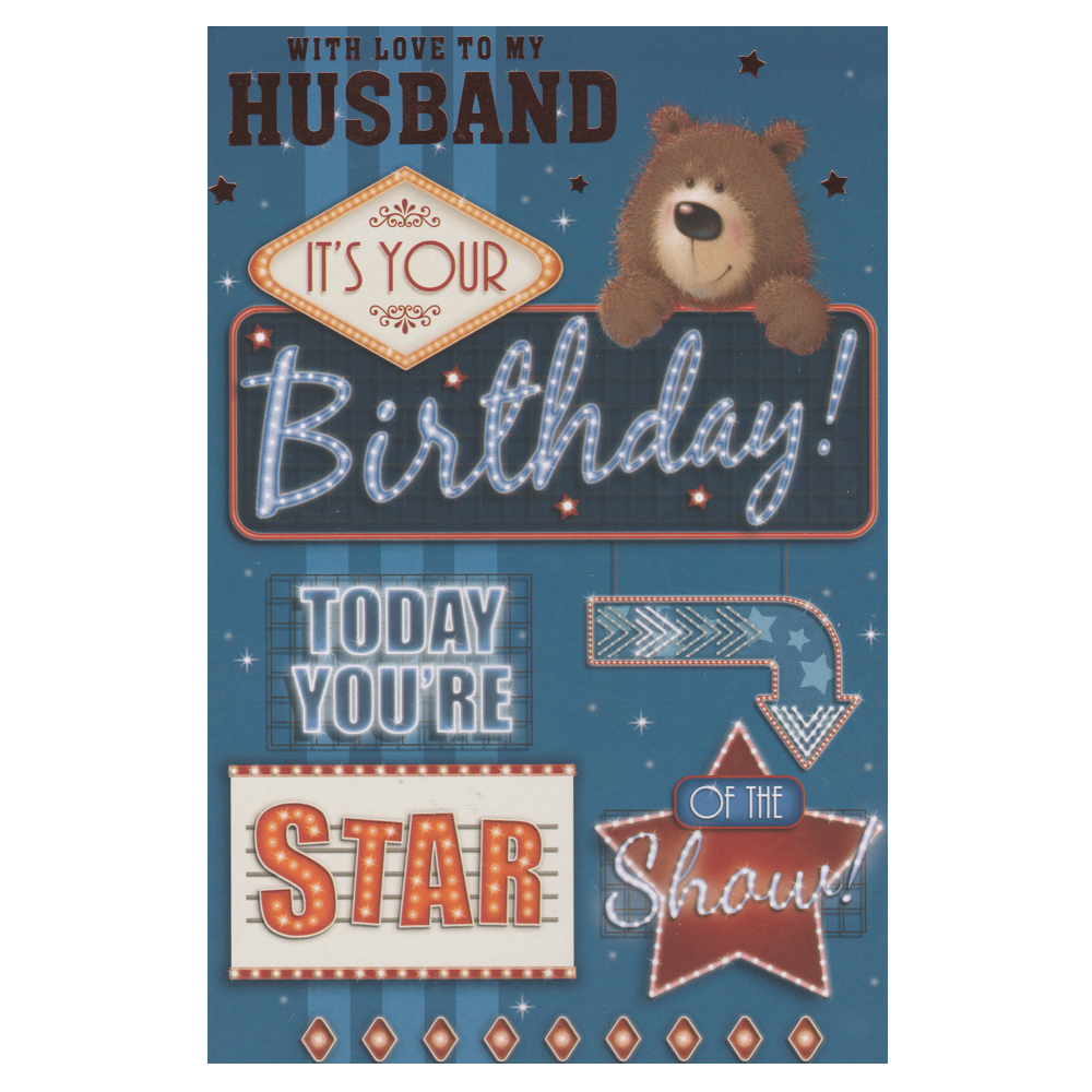 Birthday Card Husband Star