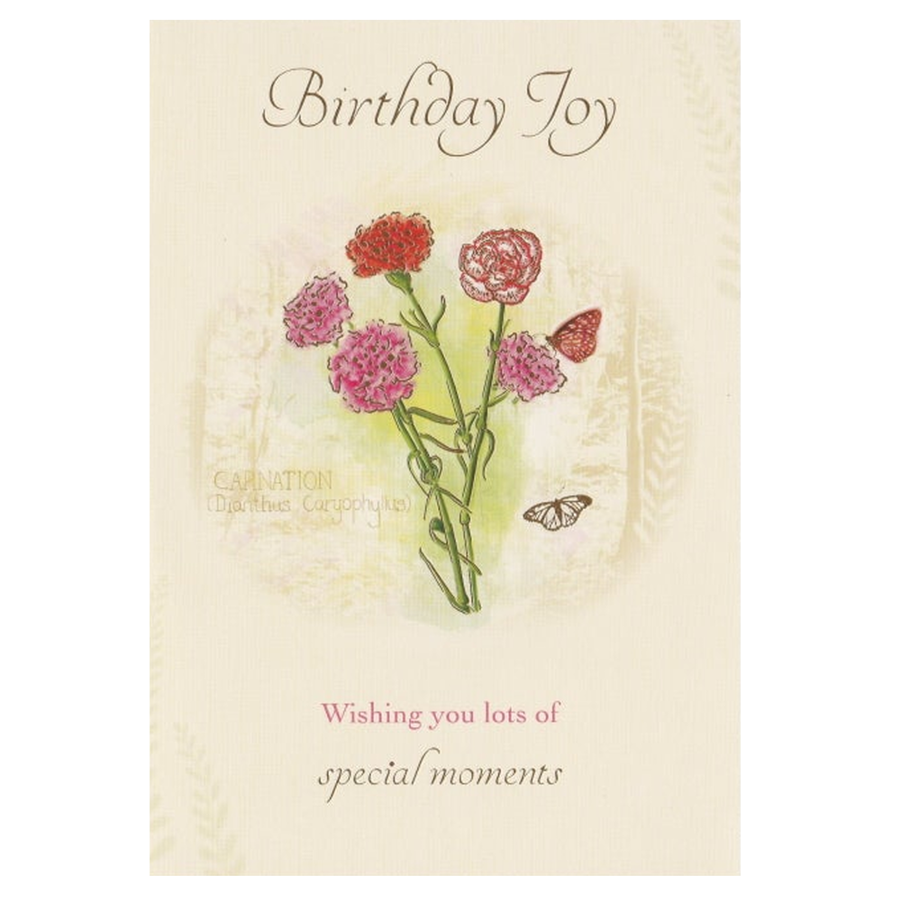 Birthday Card Joy Carnation