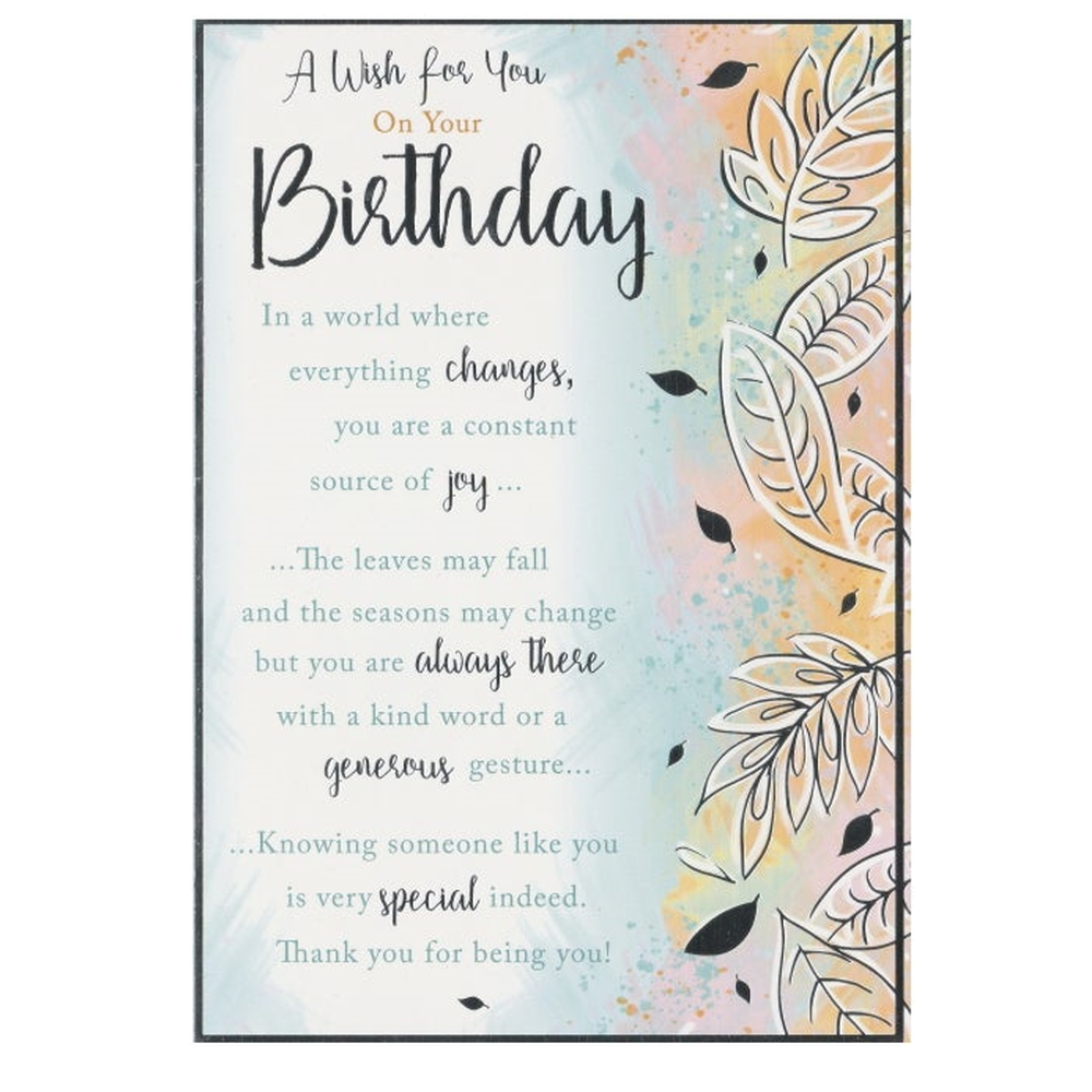 Birthday Card Leaves