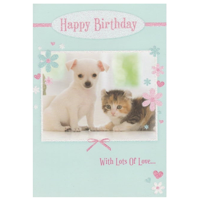 Birthday Card Lots of Love Kitten