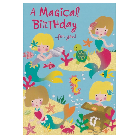 Birthday Card Magical Mermaids