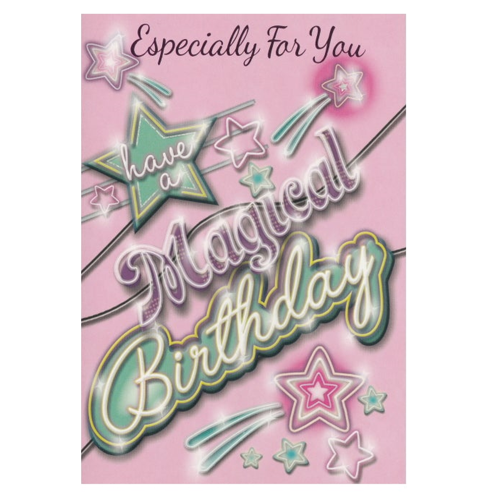 Birthday Card Magical Stars