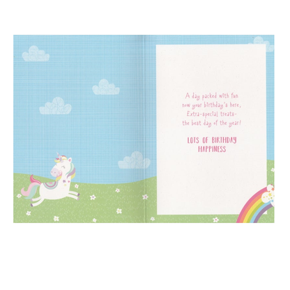 Birthday Card Magical Unicorn