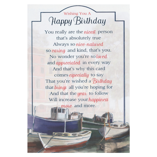 Birthday Card Many Boats