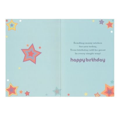 Birthday Card Multi Stars