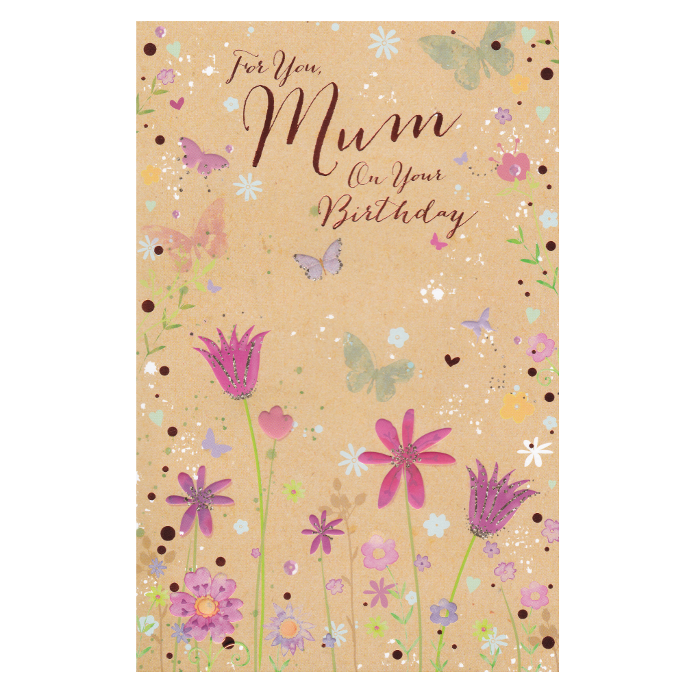 Birthday Card Mum Flowers