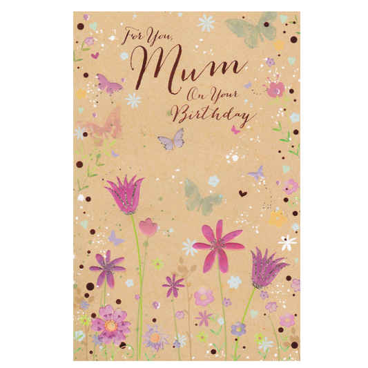 Birthday Card Mum Flowers