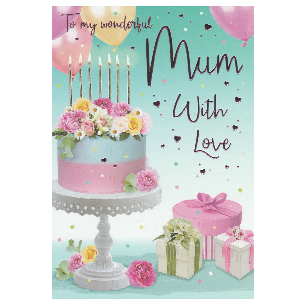 Birthday Card Mum Love Cake