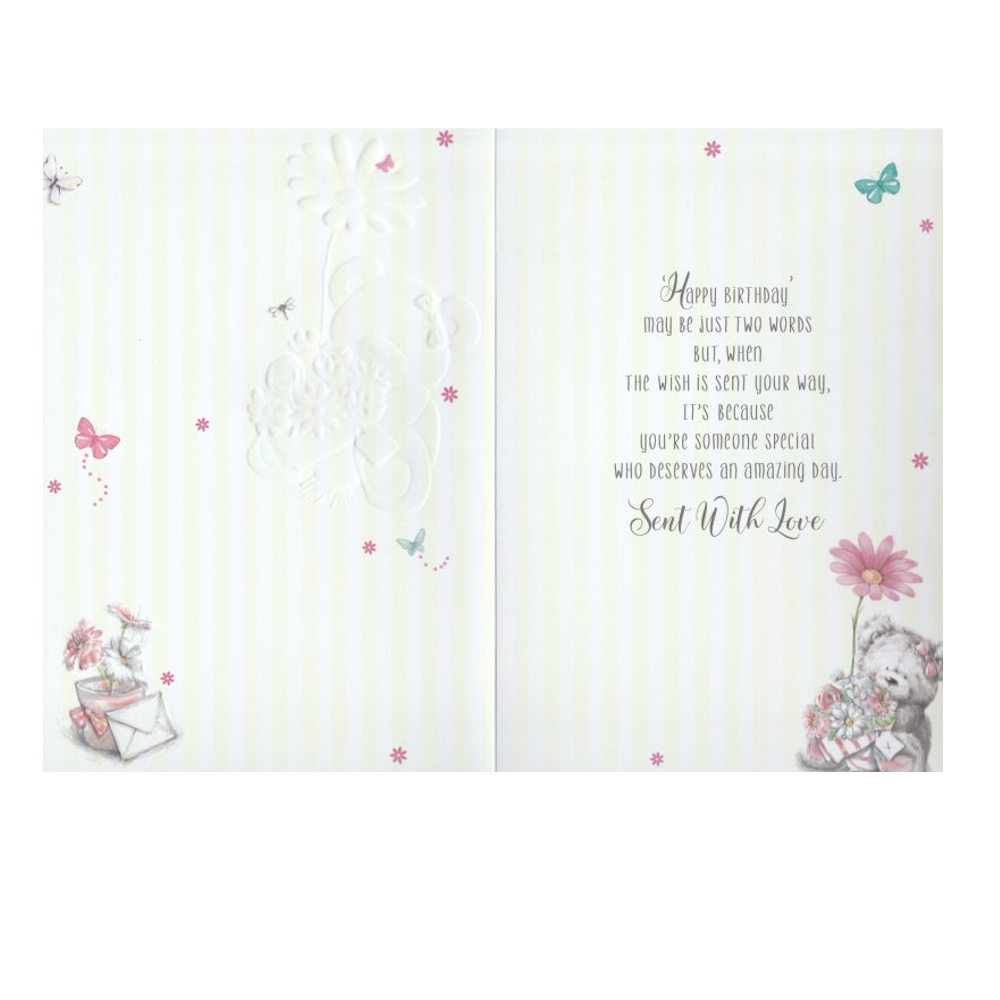 Birthday Card Mum Pink Border