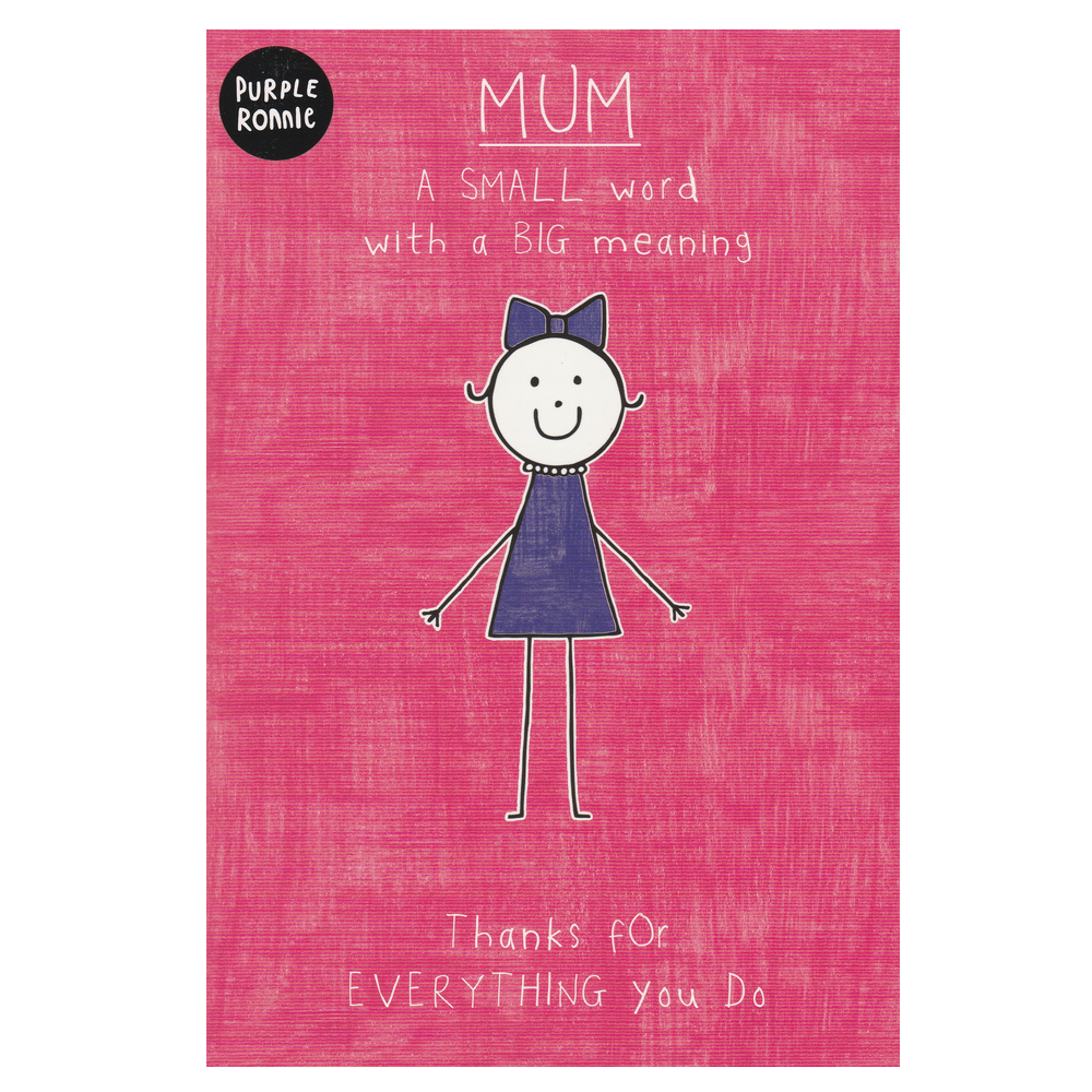 Birthday Card Mum Purple Ronnie